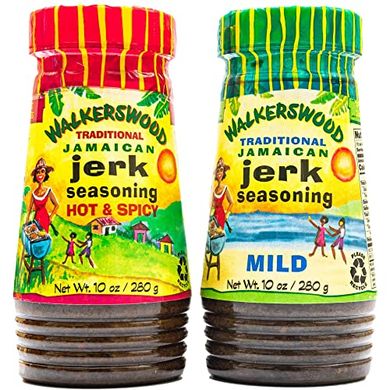 Walkerswood Jamaican Jerk Seasoning Combo Pack (Hot & Mild, 10oz, 2-pack)
