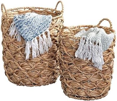 Honey-Can-Do Round Wicker Storage Baskets (Set of 2)
