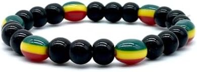 Rastafari Red, Green, & Yellow Beaded Bracelet
