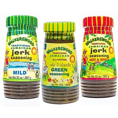 Walkerswood Jamaican Jerk & Green Seasoning Variety Pack (3 x 10oz)
