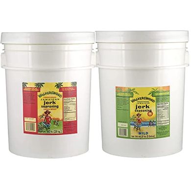 Walkerswood Jamaican Jerk Seasoning Combo: Hot & Mild (50 lb, 2 tubs)
