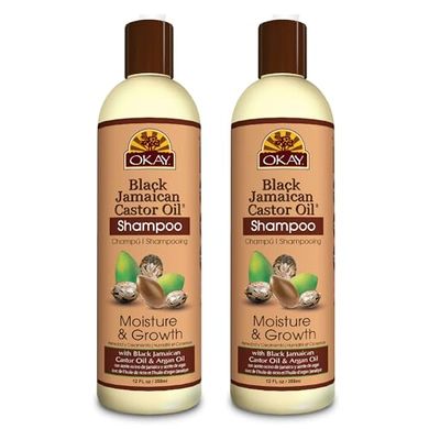 Jamaican Black Castor Oil Shampoo (2-pack, 12 fl oz): Strengthens & restores hair.
