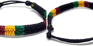 Jamaican Rasta Braided Cotton Bracelet (Adjustable)
