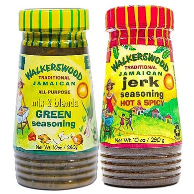 Walkerswood Green Seasoning & Hot Jerk (2 x 10oz)
