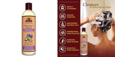 OKAY Black Jamaican Castor Oil & Lavender Shampoo: Moisturizing, Strengthening Hair Growth
