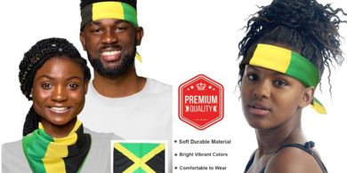 Jamaican Flag Bandana Headwrap
