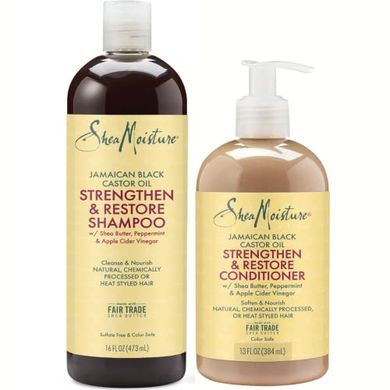 Shea Moisture Jamaican Black Castor Oil Clarifying Shampoo & Conditioner Set
