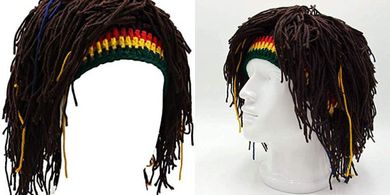 Rasta Dreadlock Beanie Hat: Christmas/Halloween Costume
